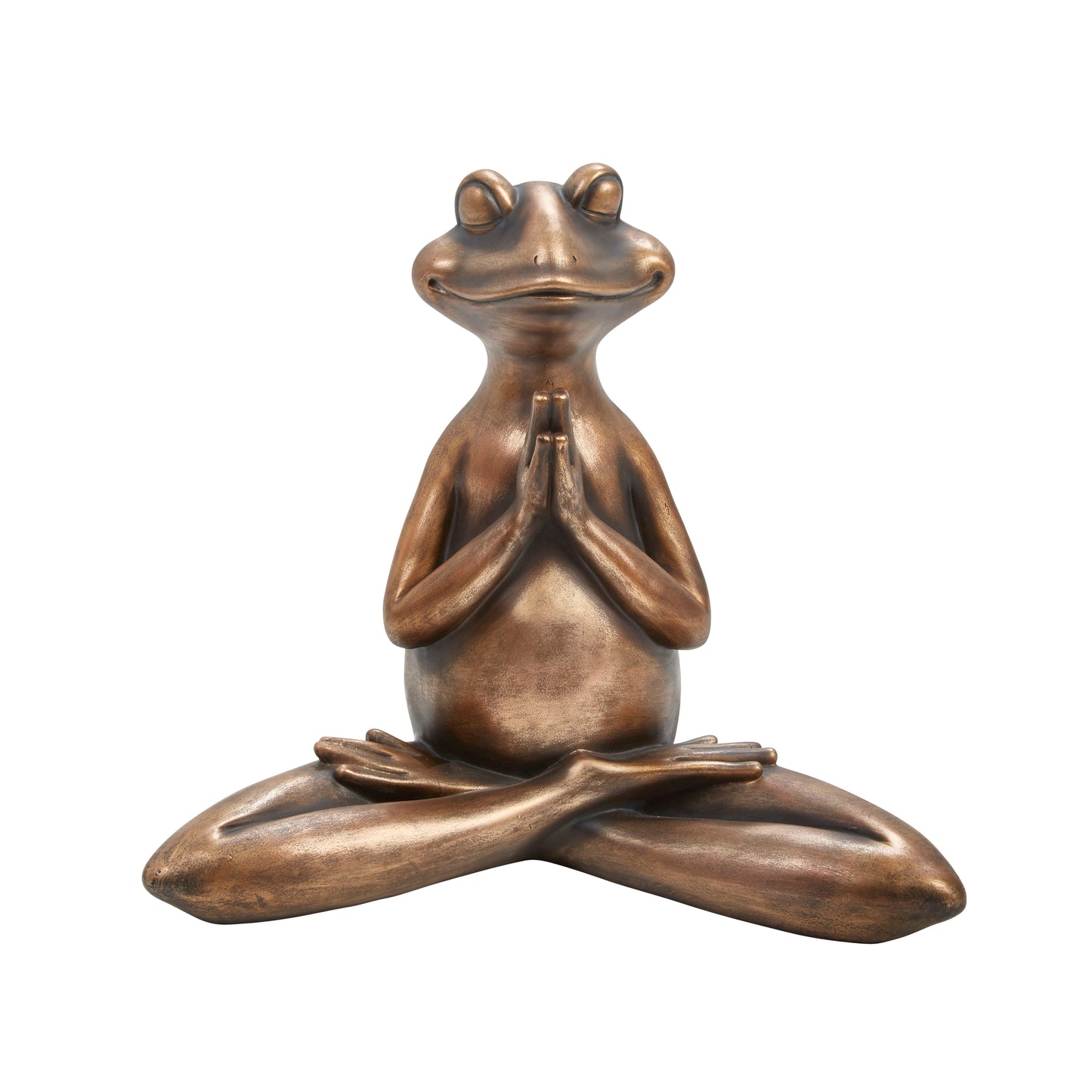 Yoga Frog, Prayer Hands - Copper