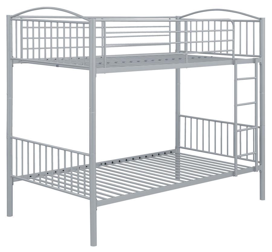 Anson - Twin over Twin Bunk Bed With Ladder - White