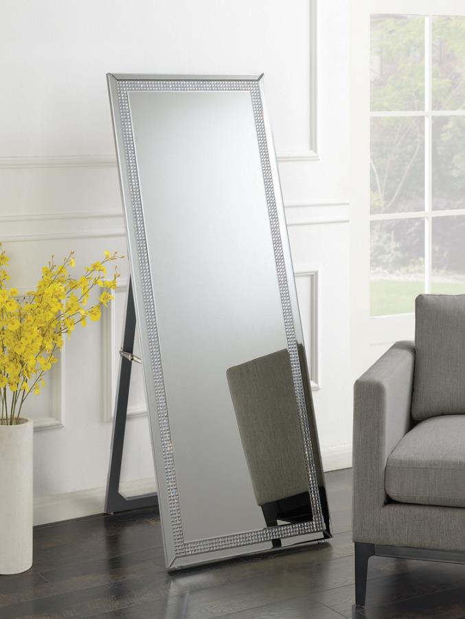 Giddish - Cheval Floor Mirror - Pearl Silver