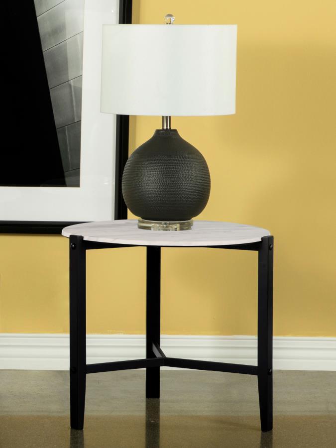 Tandi - Round End Table - White