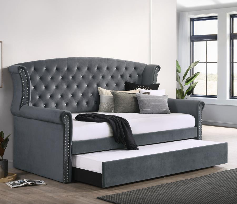 Scarlett - Twin Daybed with Trundle - Gray