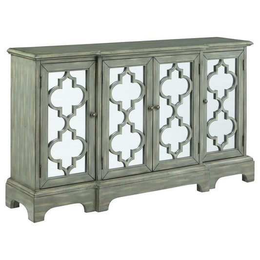 Erigeron - 4-door Accent Cabinet - Gray