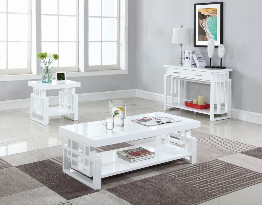 Schmitt - Rectangular 2-Drawer Sofa Table - White