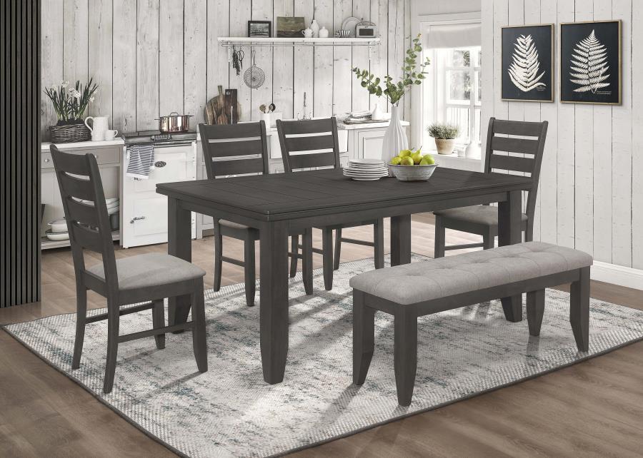 Dalila - Dining Table 6 Piece Set - Gray