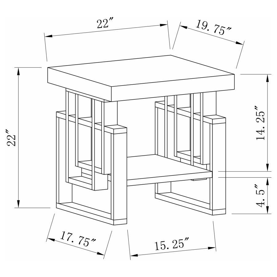 Schmitt - Rectangular End Table - White