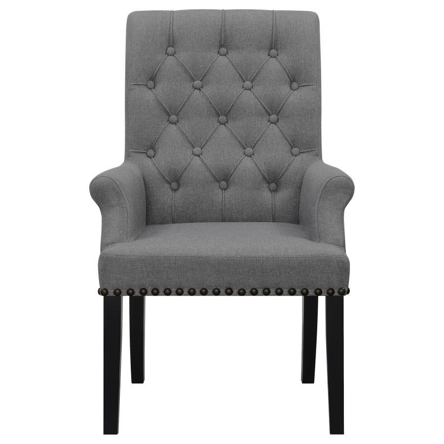 Alana - Upholstered Tufted Arm Chair With Nailhead Trim