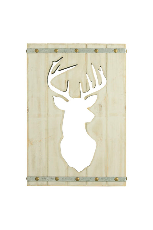 Deer On White Wood