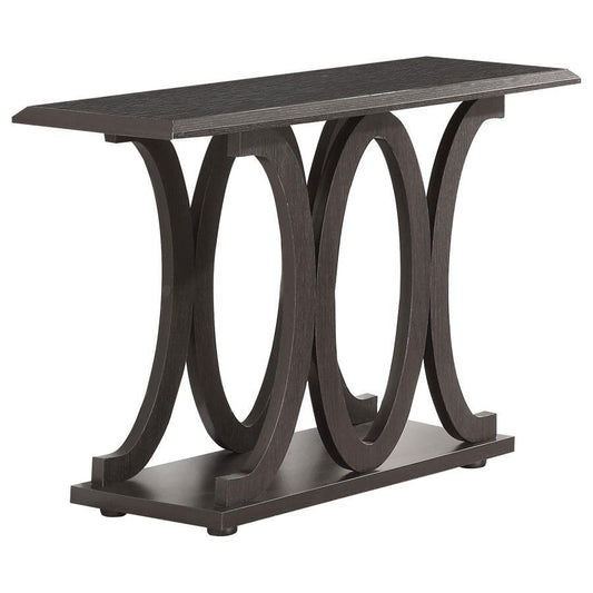 Shelly - C-shaped Base Sofa Table - Brown