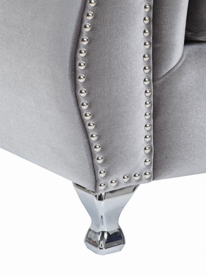 Frostine - Loveseat - Pearl Silver