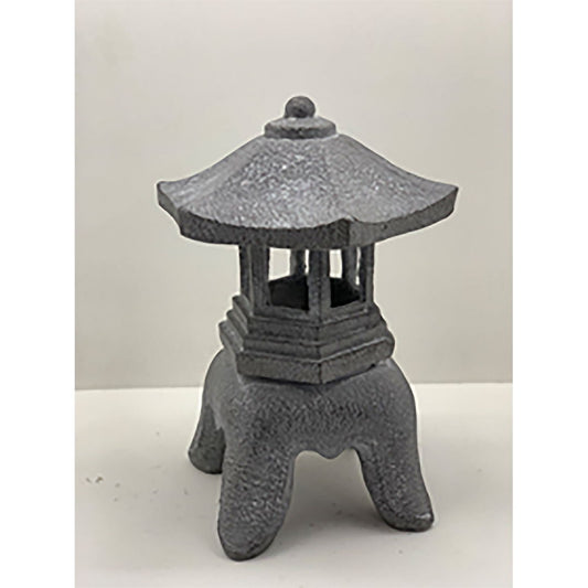 Resin Temple Lighthouse 16" - Gray