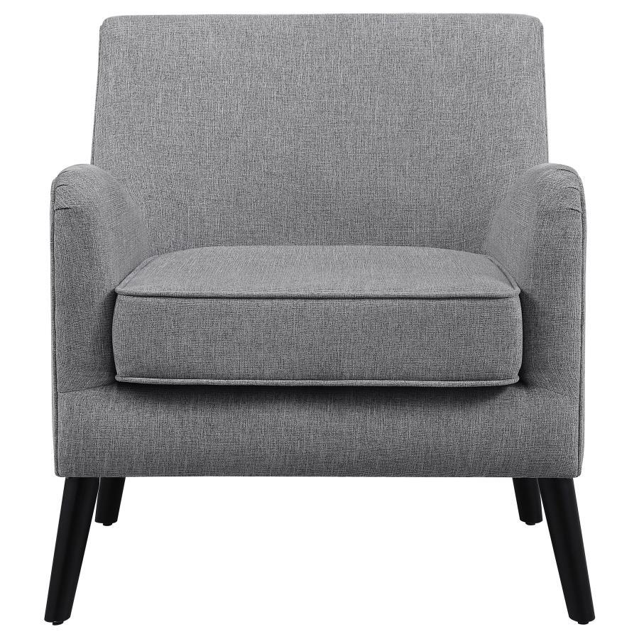 Charlie - Accent Chair With Angled Arms - Gray - Fabric