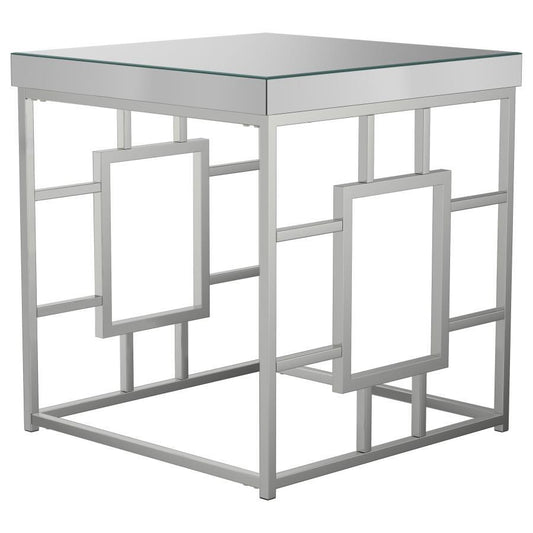 Dafina - Frame End Table - Pearl Silver