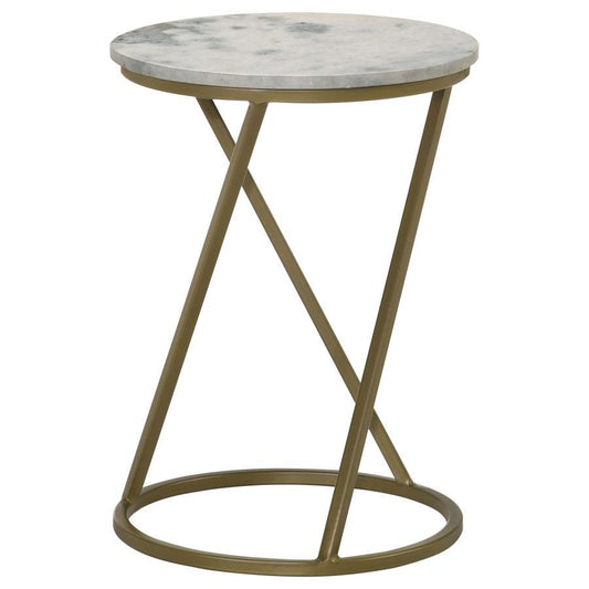 Malthe - Round Accent Table - White