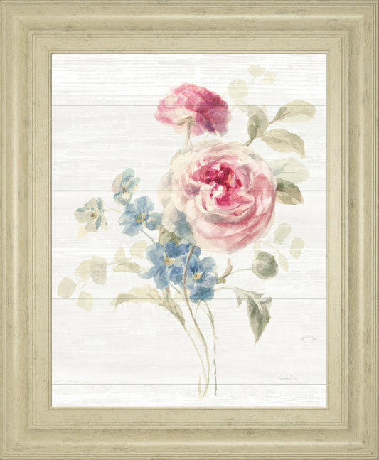 Cottage Garden II Shiplap By Danhui Nai - Framed Print Wall Art