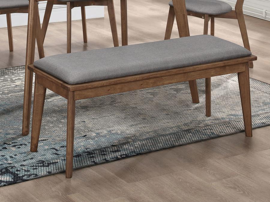 Alfredo - Upholstered Bench - Gray