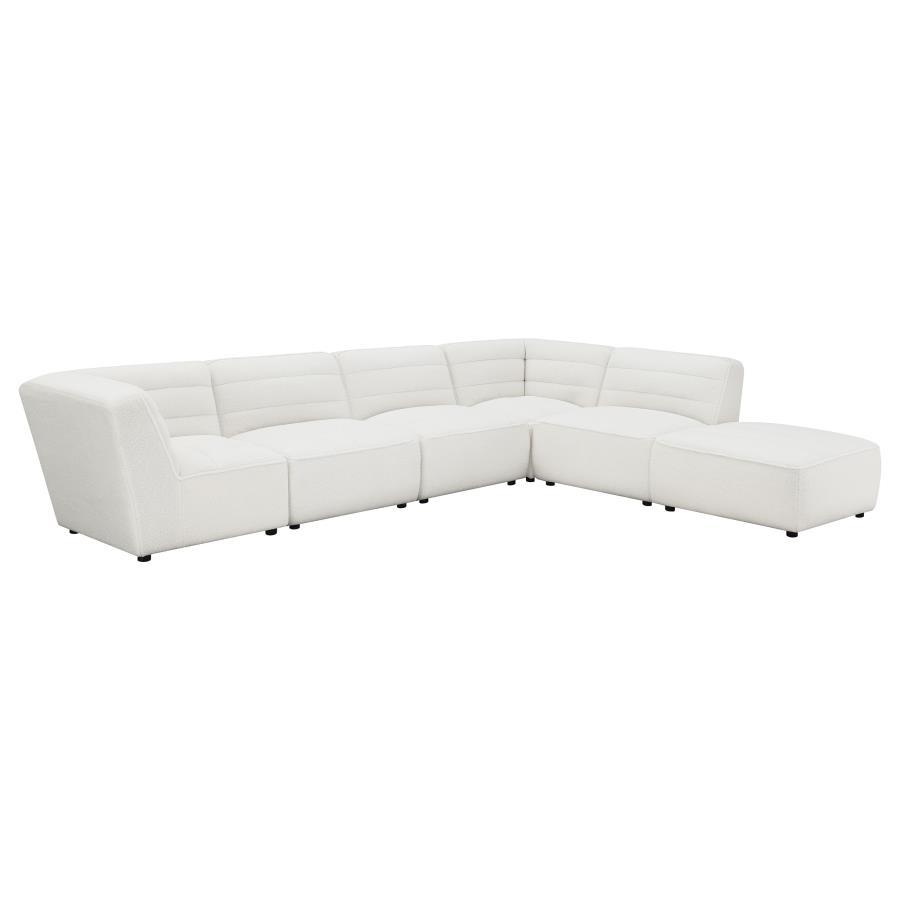 Sunny - 6 Piece Sectional Set - White