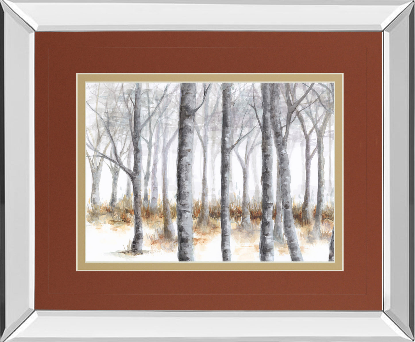 At Peace By Tita Quintero - Mirror Framed Print Wall Art - Dark Gray