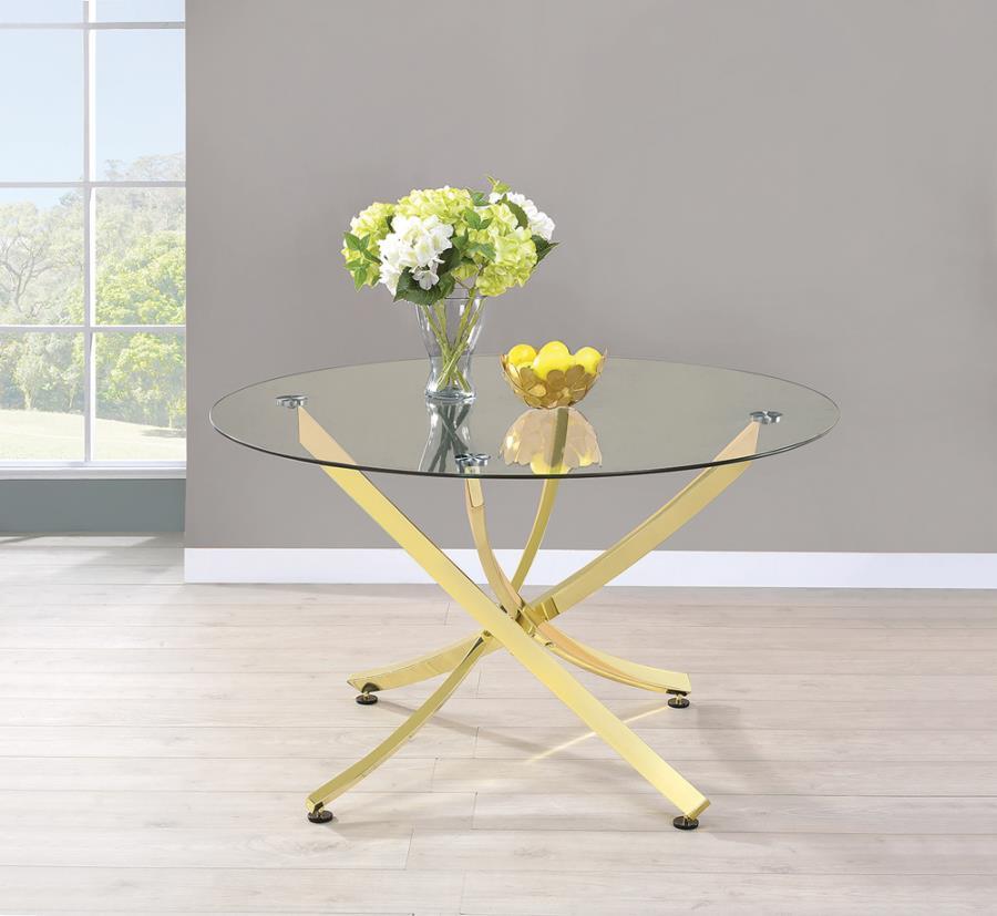 Beckham - Round Dining Table - Yellow