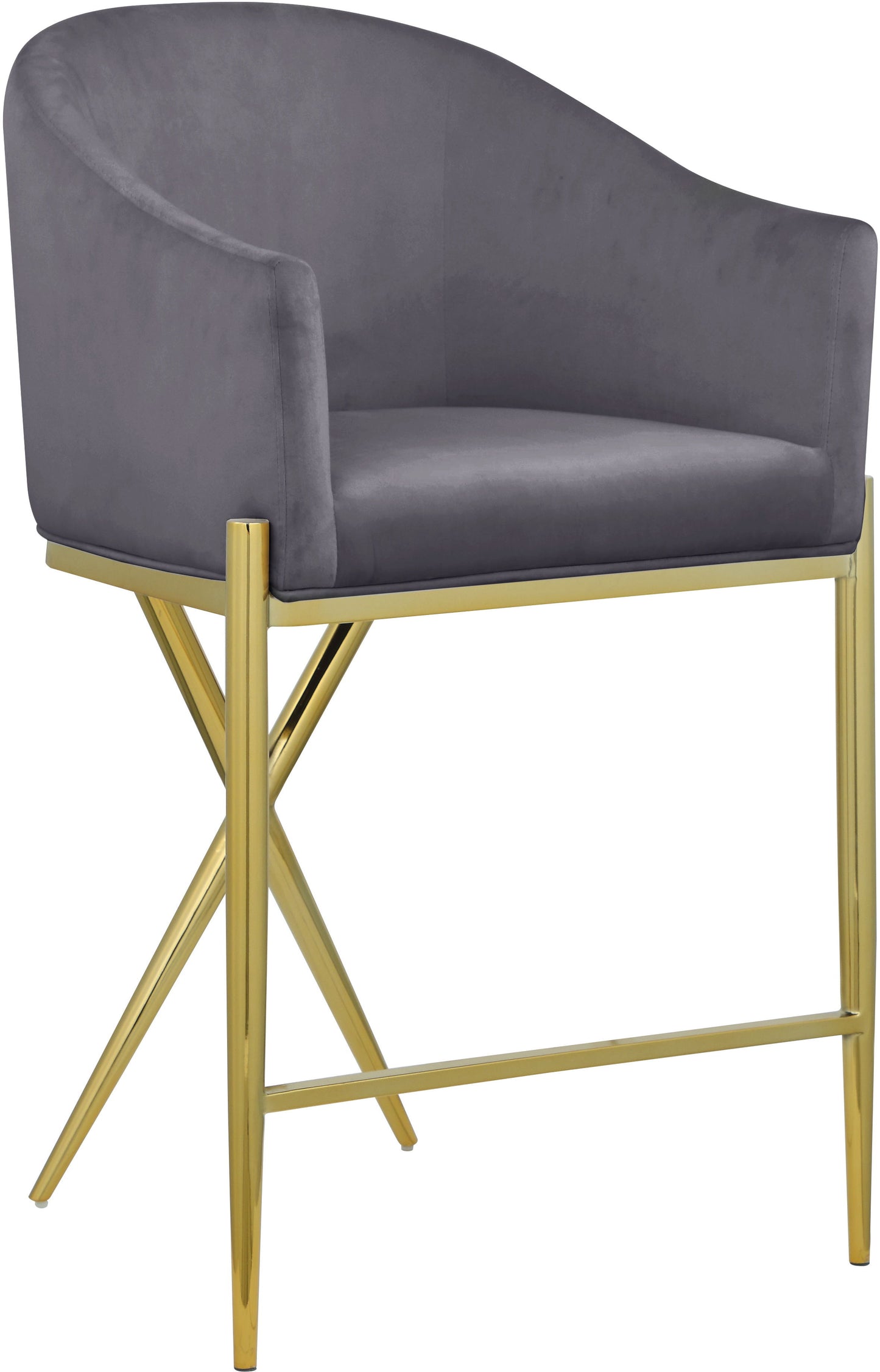 Xavier - Counter Stool with Gold Legs