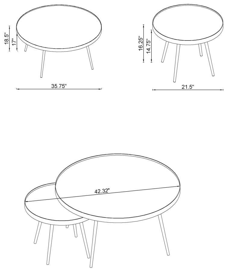 Kaelyn - Nesting Table - Orange