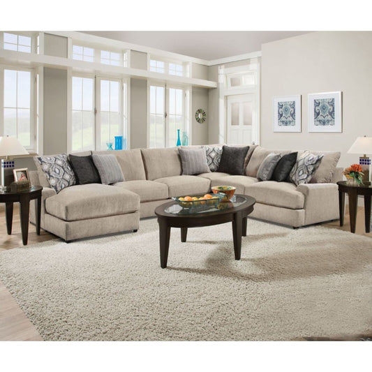 Vassenia - Loveseat - 2-Tone Latte Chenille