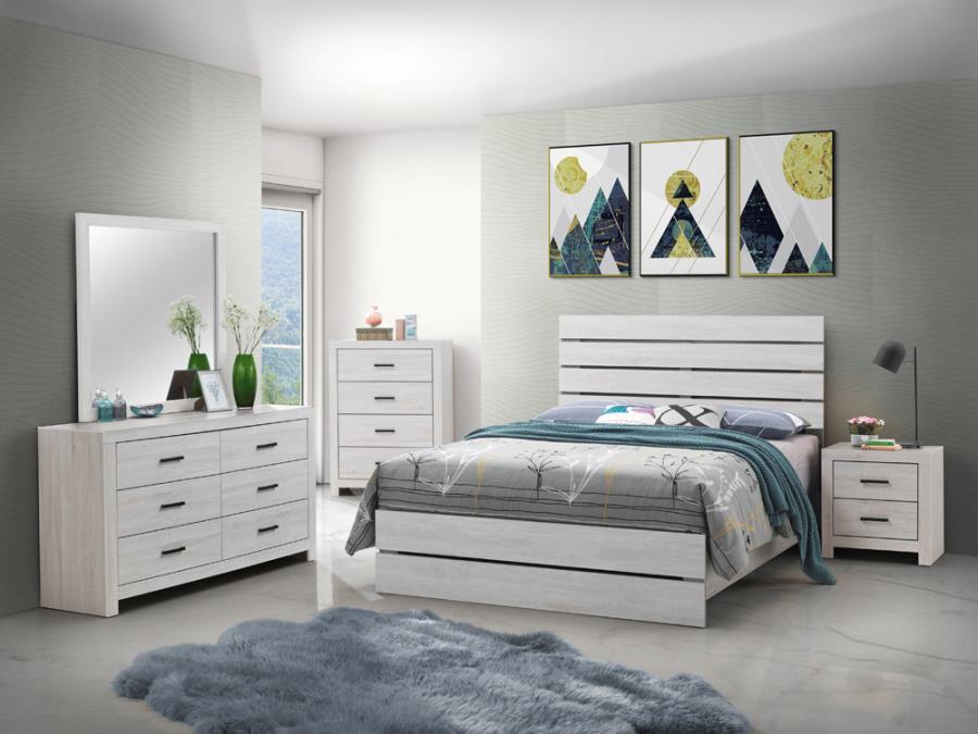 Brantford - 4 Piece Eastern King Panel Bedroom Set - White