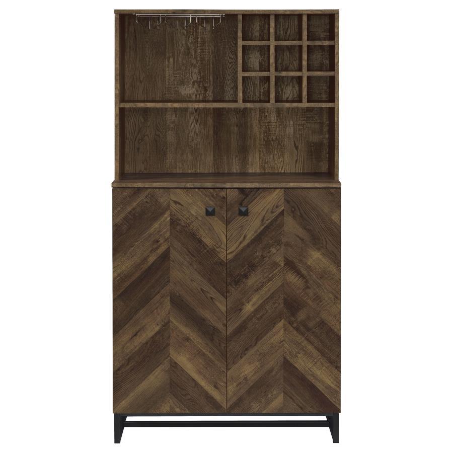 Mendoza - 2-door Wine Cabinet - Brown