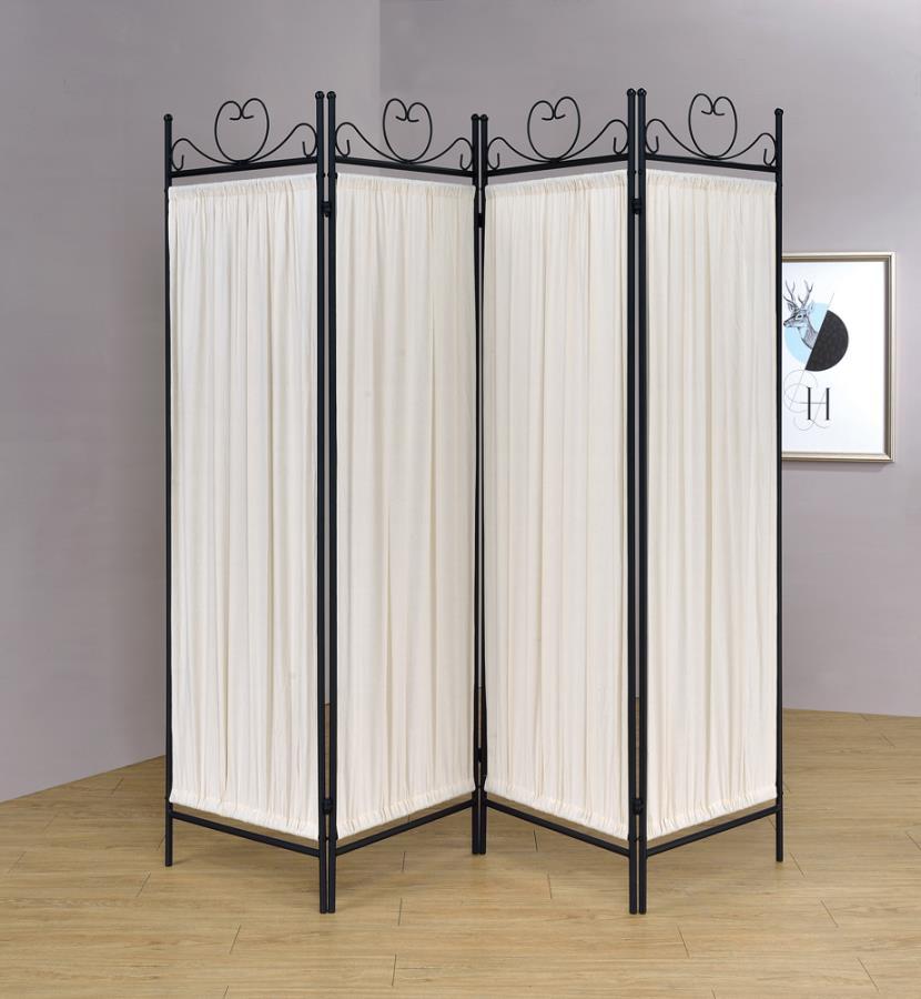 Dove - 4-panel Folding Screen - Beige