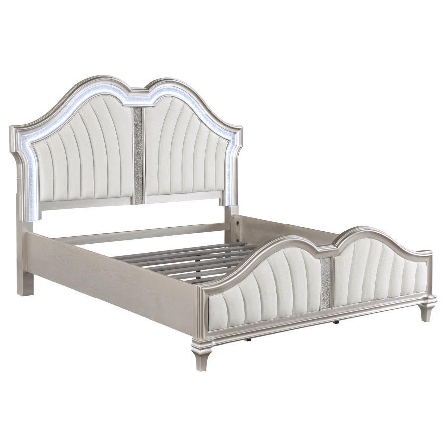 Evangeline - California King Bed 5 Piece Set - White