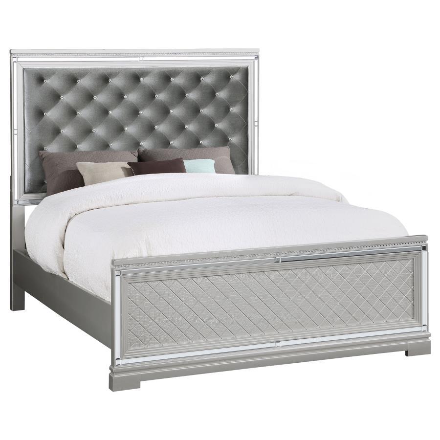 Eleanor - King Panel Bed - Pearl Silver