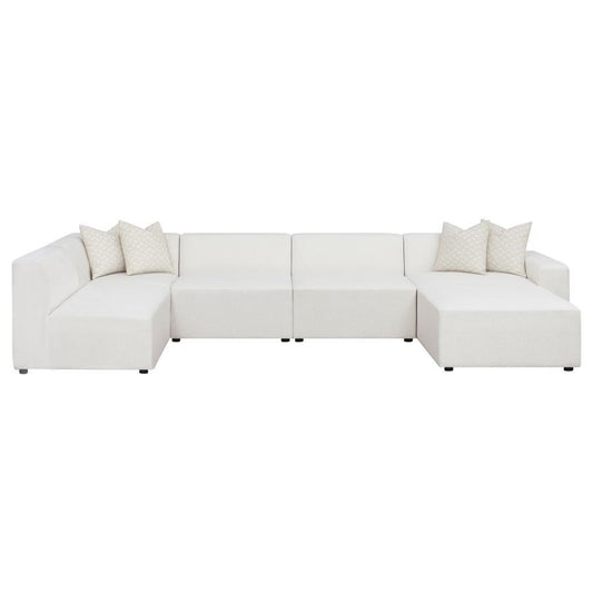 Freddie - 6-Piece Upholstered Modular Sectional - Pearl