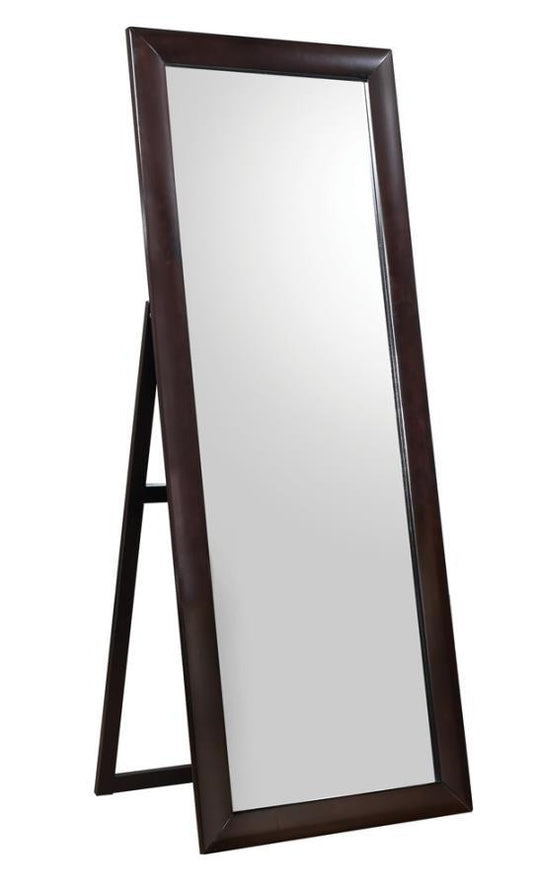 Phoenix - Rectangular Standing Floor Mirror - Black