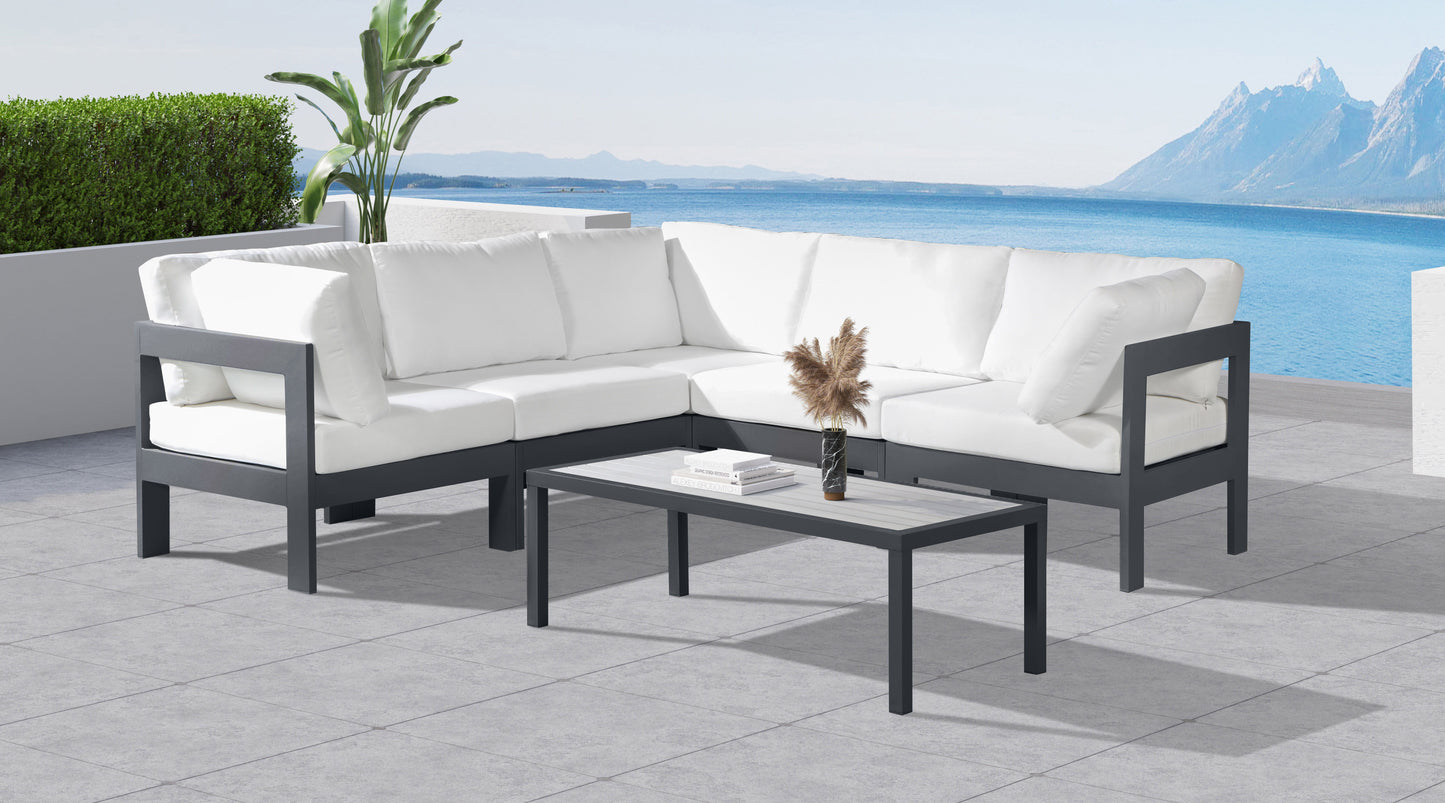 Nizuc - Outdoor Patio Modular Sectional 5 Piece - White