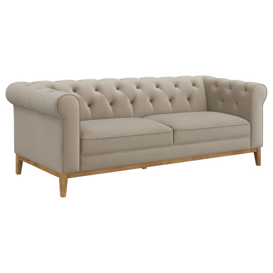 Sandrine - 2 Piece Set (Sofa And Loveseat) - Beige