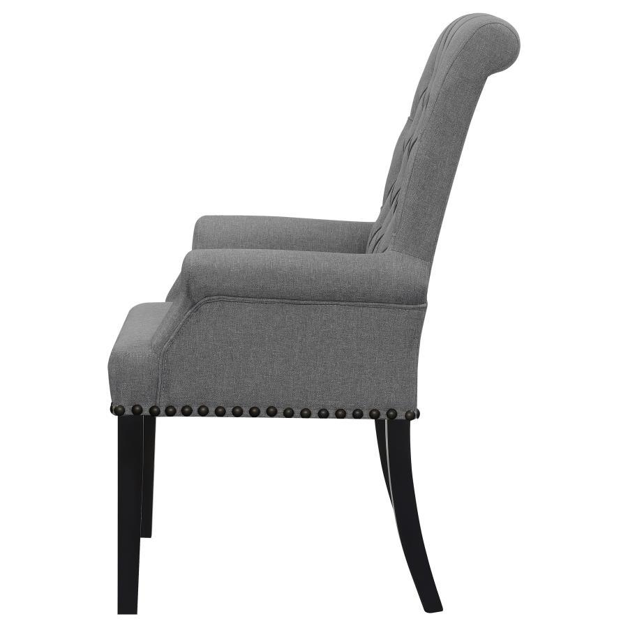 Alana - Upholstered Tufted Arm Chair With Nailhead Trim