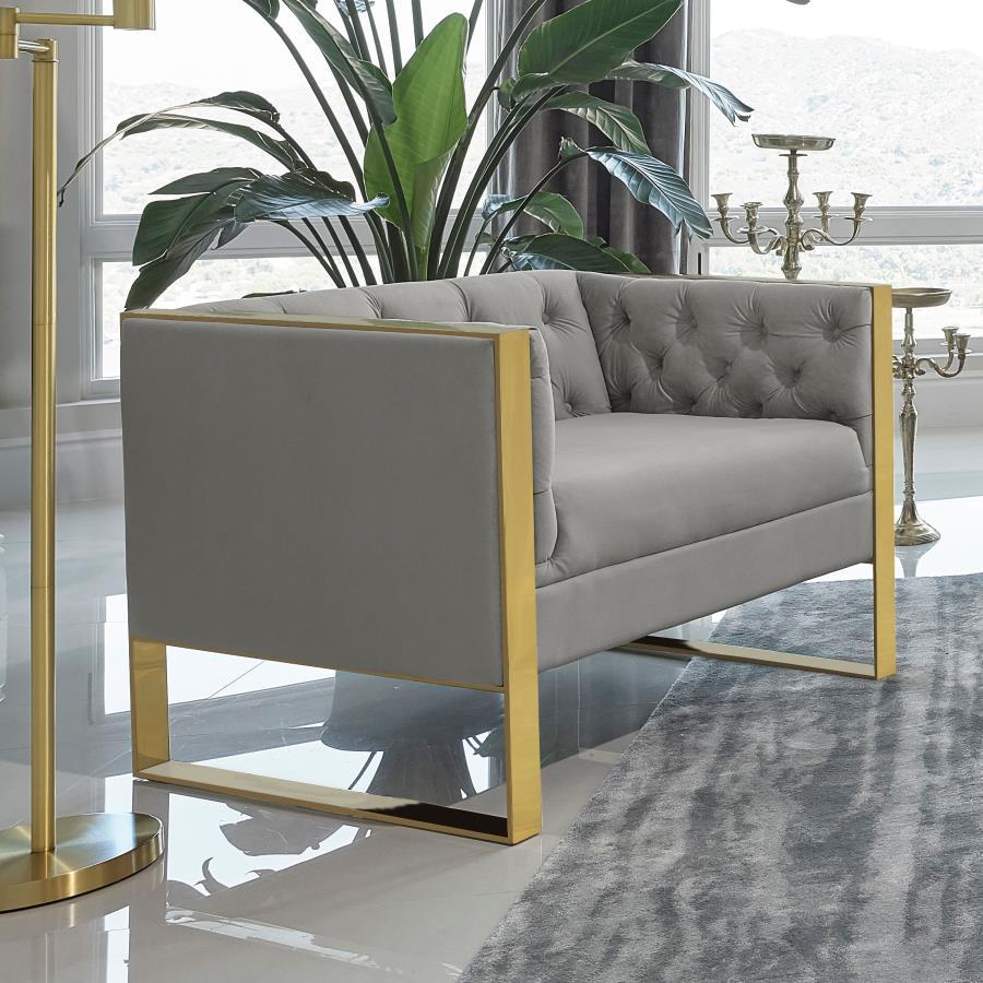 Eastbrook - Tufted Back Chair - Pearl Silver