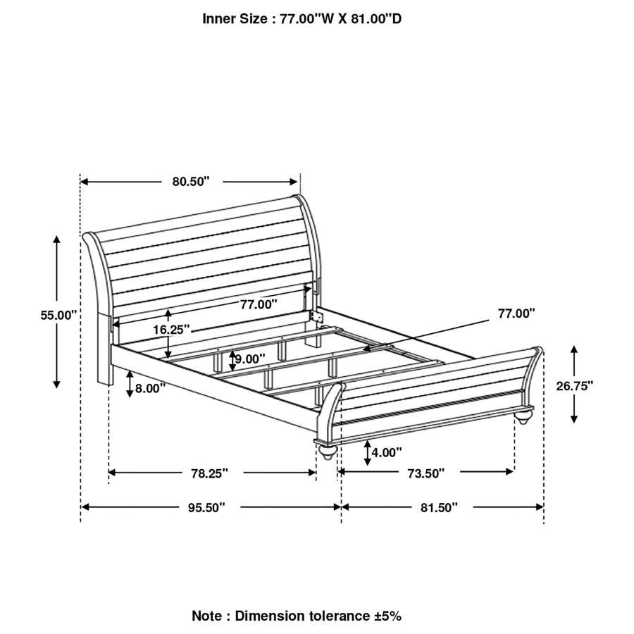 Stillwood - Sleigh Panel Bed