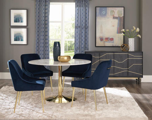 Kella - Dining Table 5 Piece Set - Blue