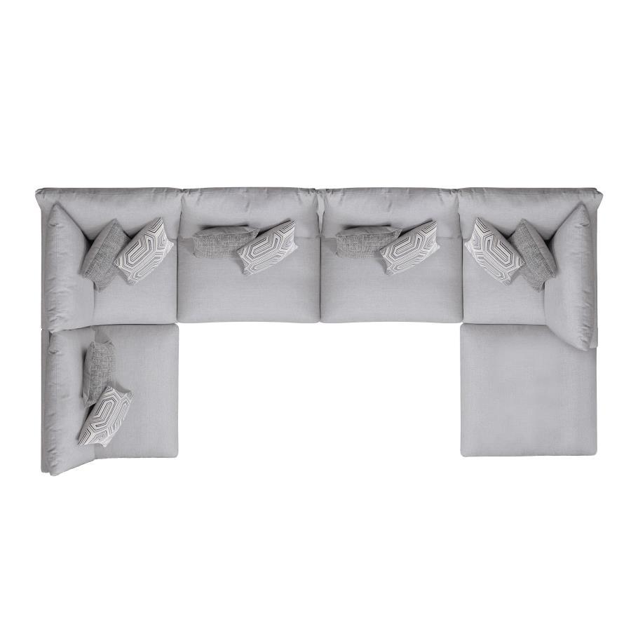 Cambria - 6 Piece Sectional - Light Gray