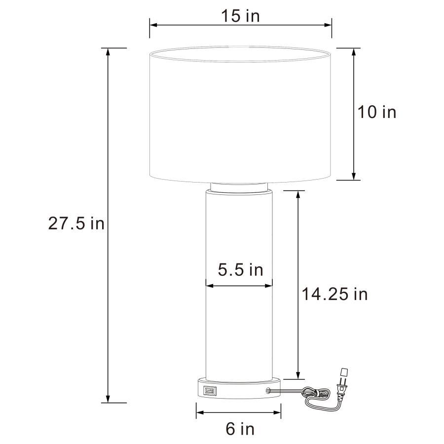 Table Lamp Metal - Dark Brown