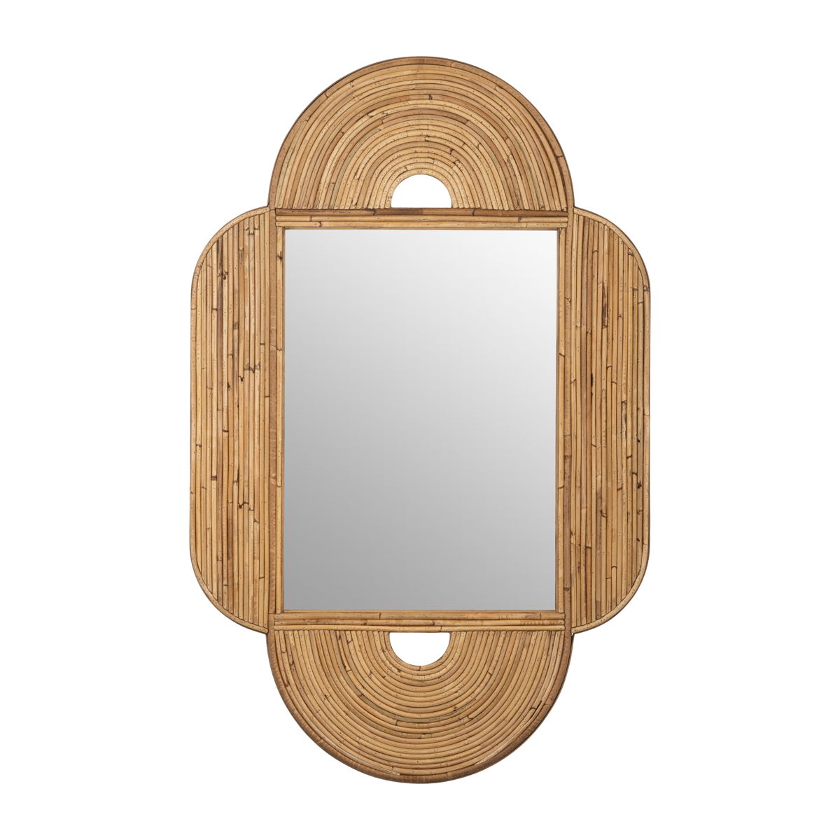 Rattan Rectangular Mirror 30 x 47" - Natural