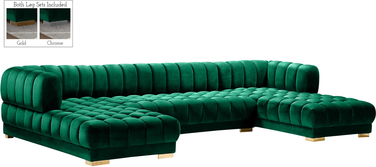 Gwen - 3 Piece Velvet Sofa Sectional