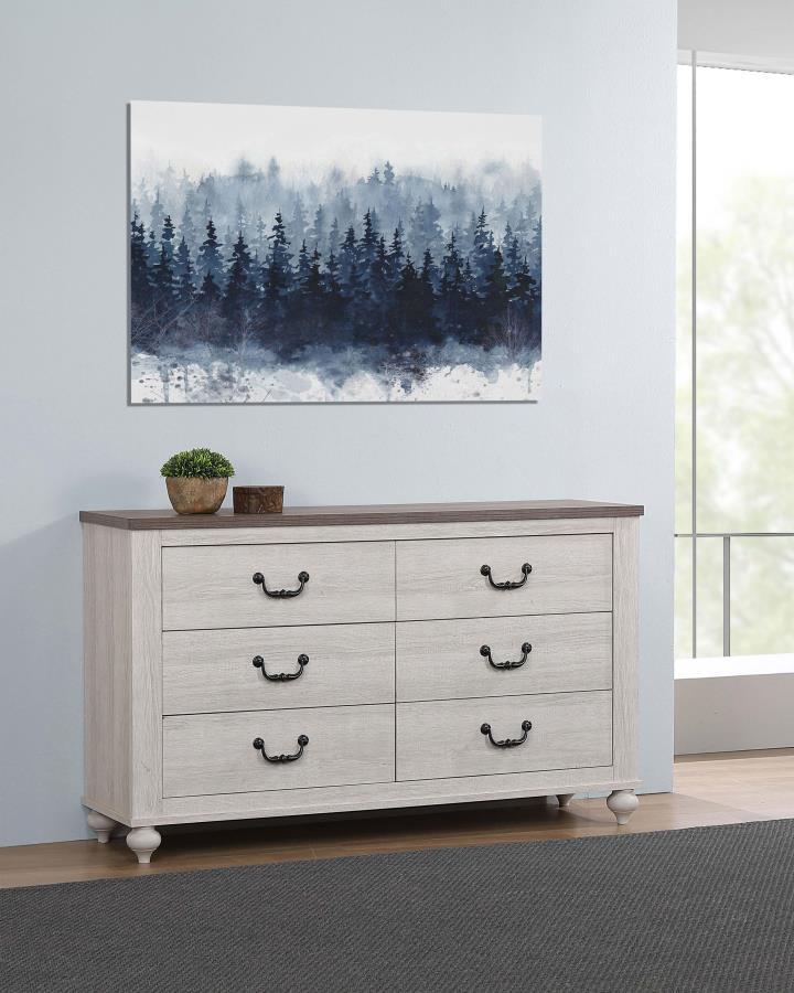 Stillwood - 6-Drawer Dresser - White