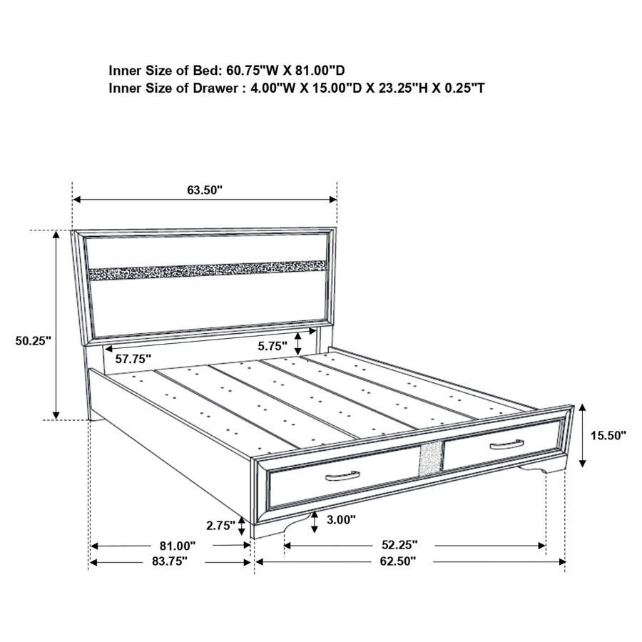 Miranda - 2-drawer Storage Bed