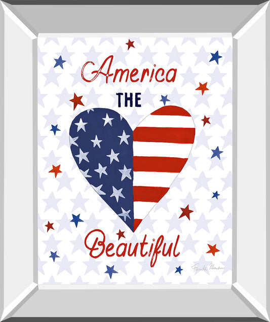 America The Beautiful II By Farida Zaman - Mirror Framed Print Wall Art