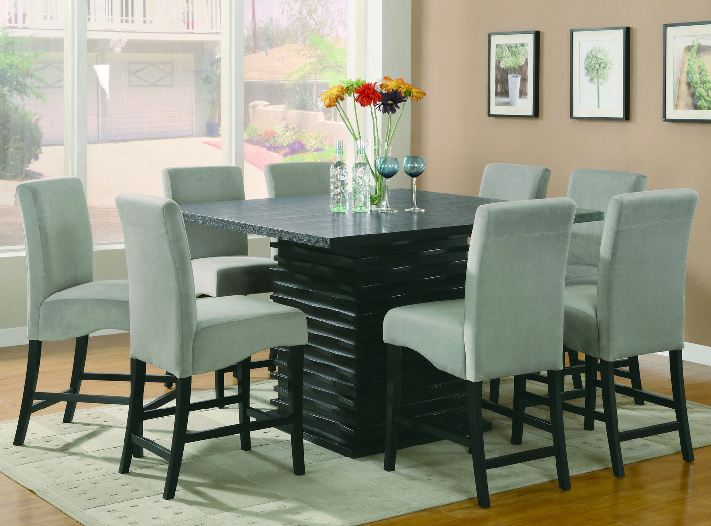 Stanton - 5 Piece Dining Room Set (Table And 4 Stools) - Black