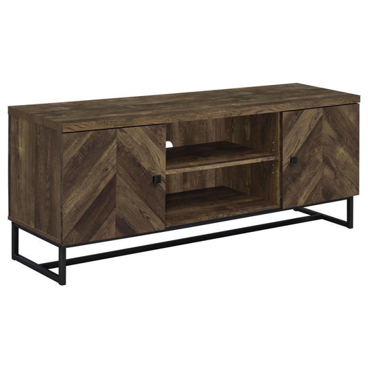 Myles - Pattern TV Console - Brown