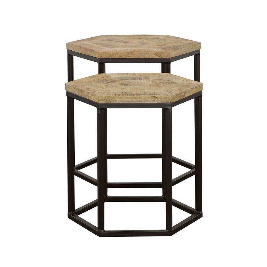 Adger - 2-Piece Hexagon Nesting Tables - Light Brown