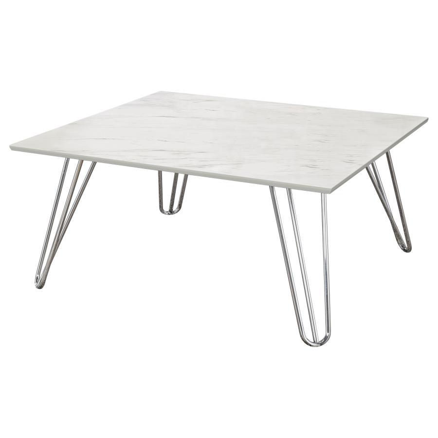 Harley - Leg Square Coffee Table - White