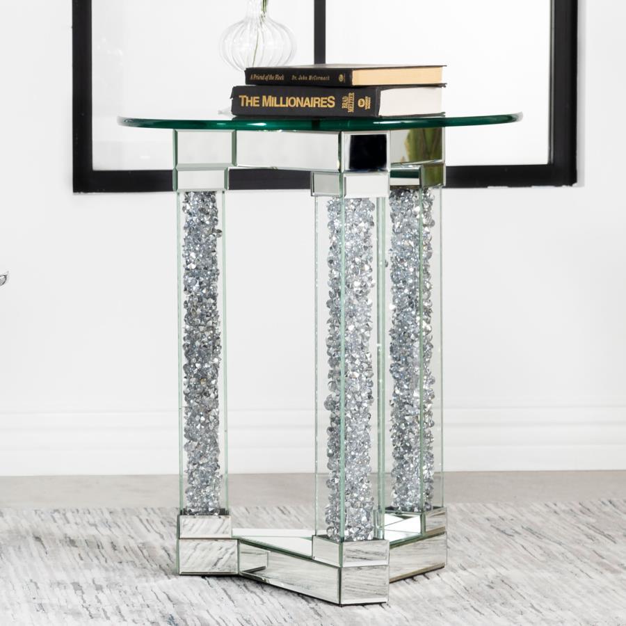 Octave - End Table - Pearl Silver